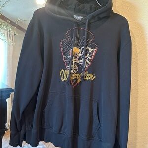 Wrangler Black Sweatshirt Graphic Design